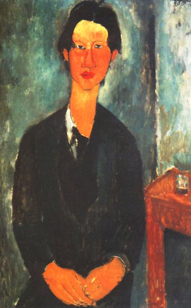 Portrait of Soutine Sitting at a Table (Ritratto di Soutine seduto a tavola)