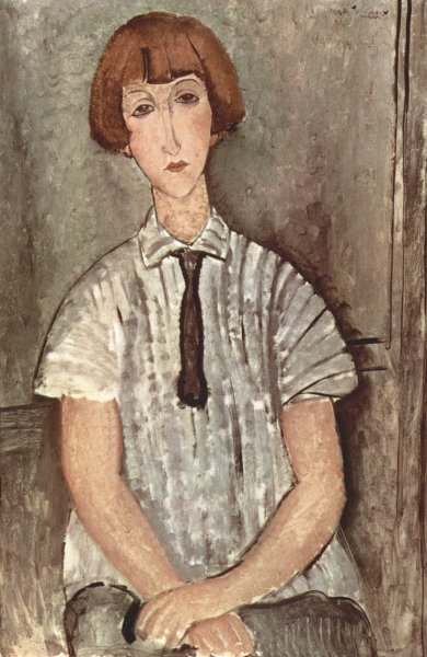 Young Girl in a Striped Blouse