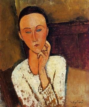 Amedeo Modigliani - Lunia Czechowska, Left Hand on Her Cheek
